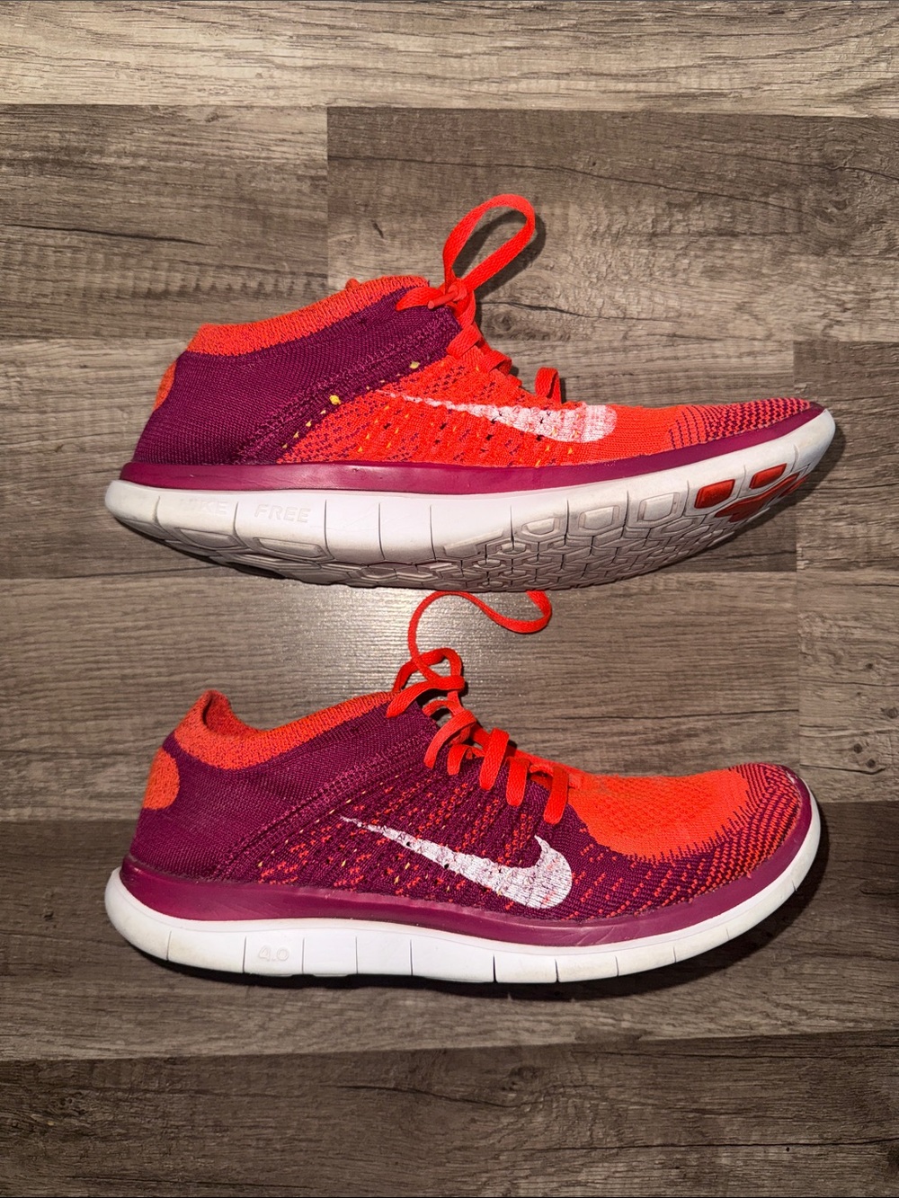 Nike Free 4.0 Flyknit Women's Running Sneakers - 8.5 - Picture 9 of 10